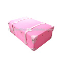 Canvas and PU exterior vintage style suitcases